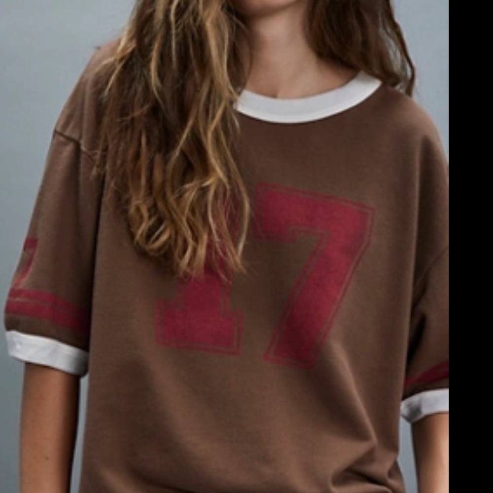 Free People Ragabond Lost And Found Tee Brown